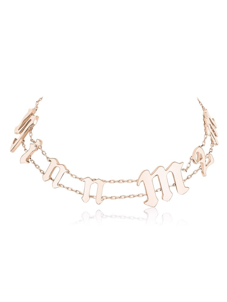 Punk Letter Choker Necklace - CHINASQUAD