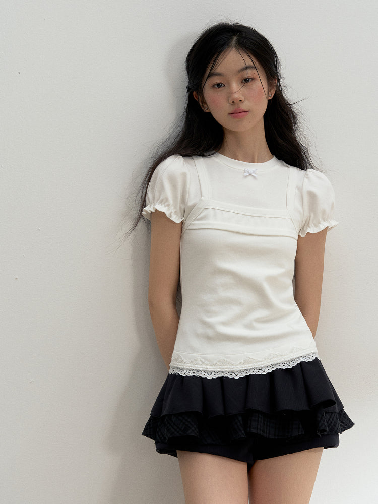 Black and White 3D A-Line Skirt - CHINASQUAD