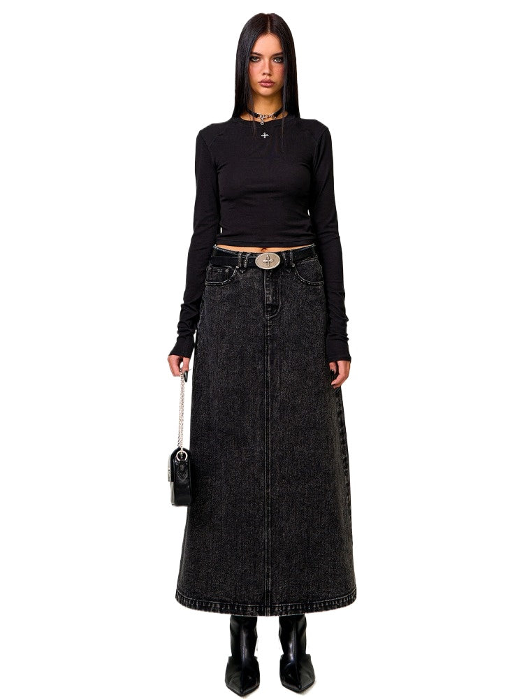 Compass Wild Cyberpunk Denim Skirt - CHINASQUAD