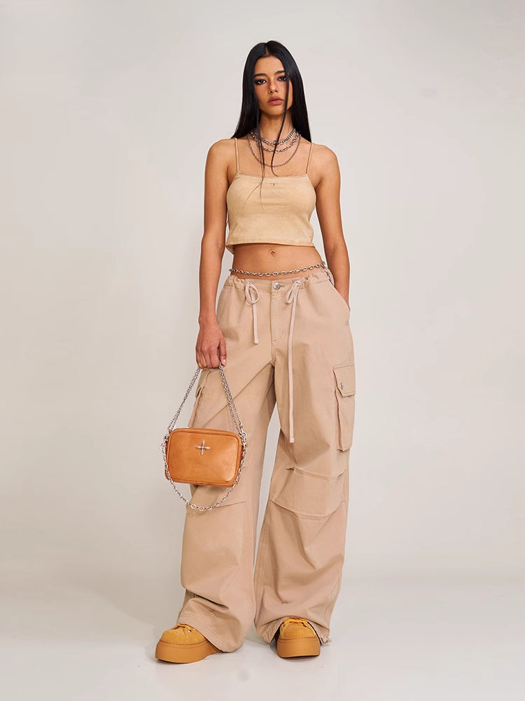 Compass Retro Para Pants Sand - CHINASQUAD
