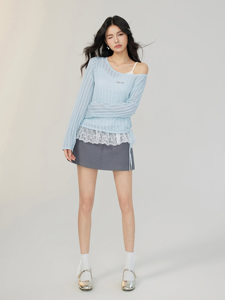 Hollow Irregular Lyocell Top - CHINASQUAD