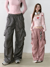 Mesh Pocket Cargo Wide-Leg Pants - CHINASQUAD