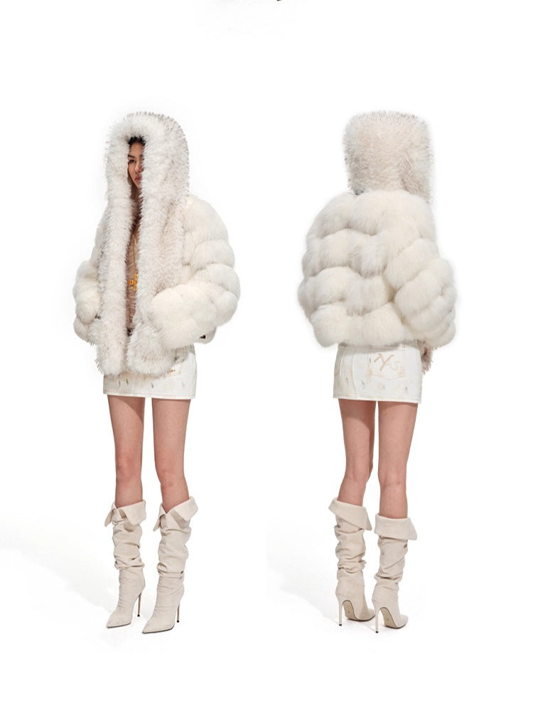 Polar Shearling Fox Fur Jacket