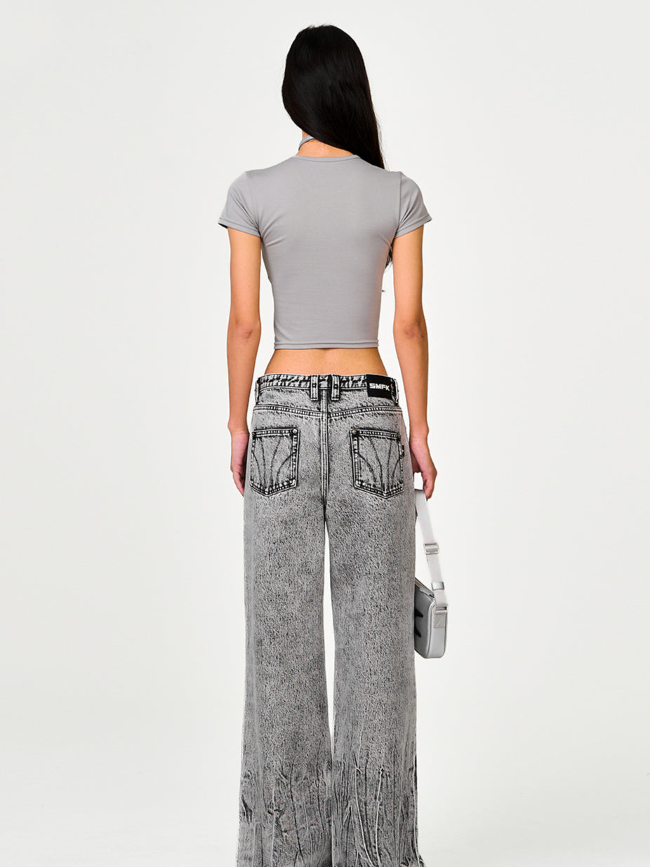 Compass Classic Wide-Leg Jeans - CHINASQUAD