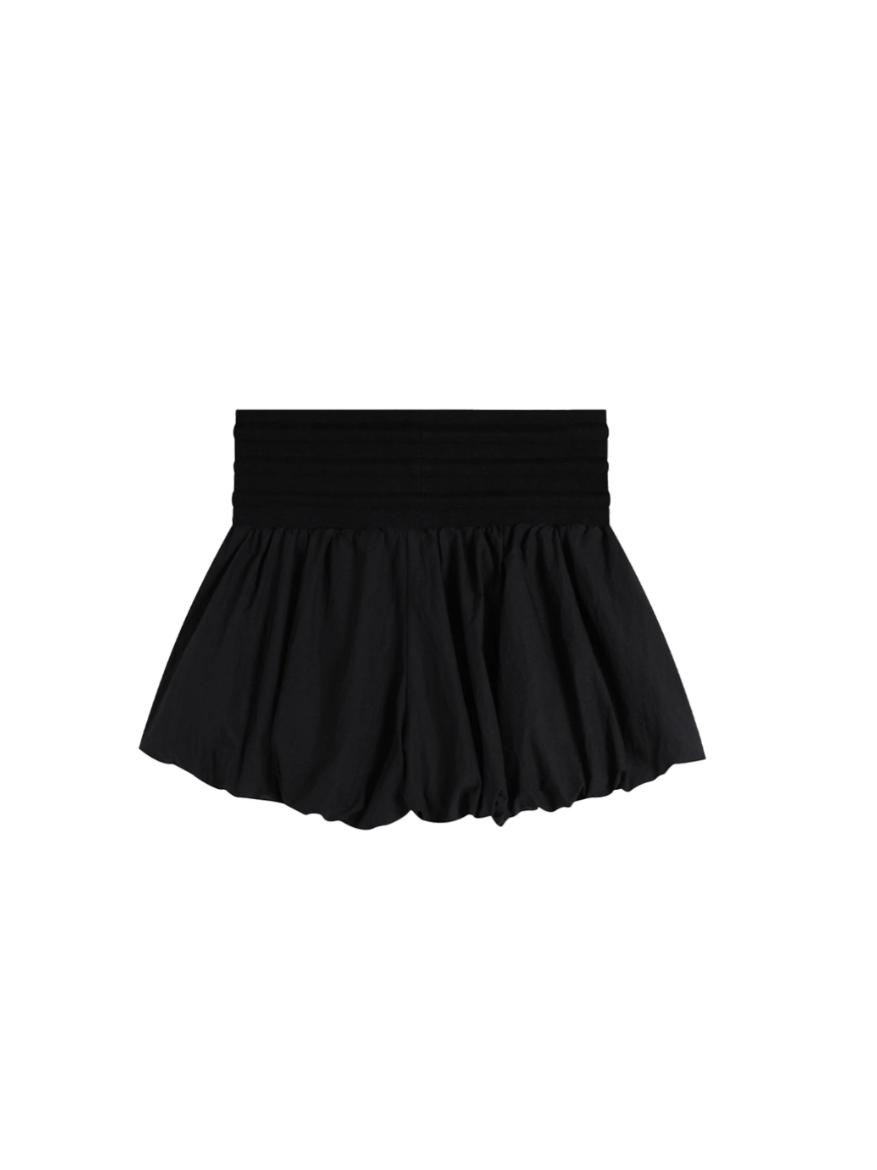 High-Waisted Bow Pantskirt In Black