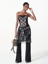 Contrast Plaid Ribbon-pieced Ruffled Skort - CHINASQUAD