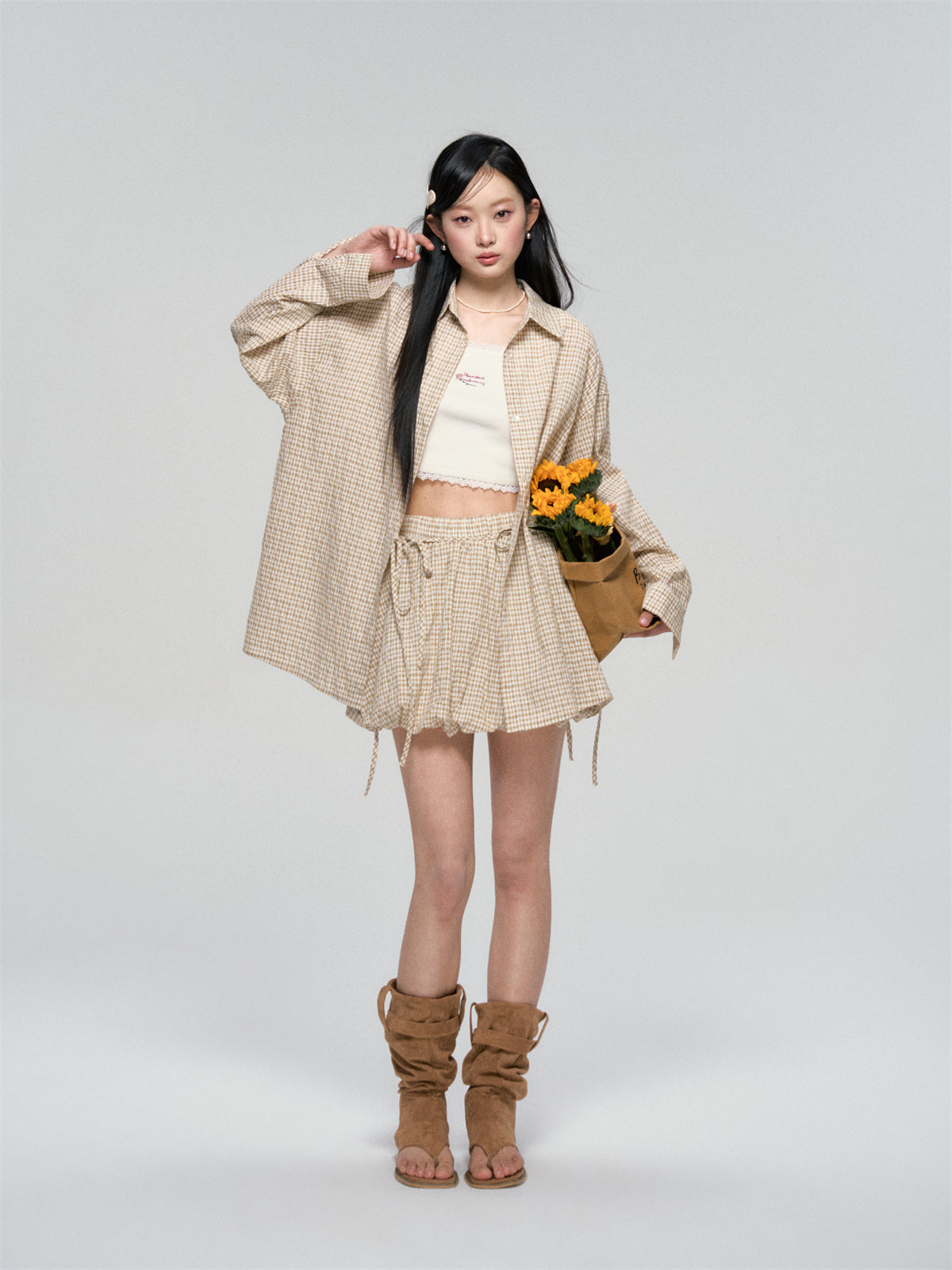 Lace Trim Embroidered Knit Tank - CHINASQUAD