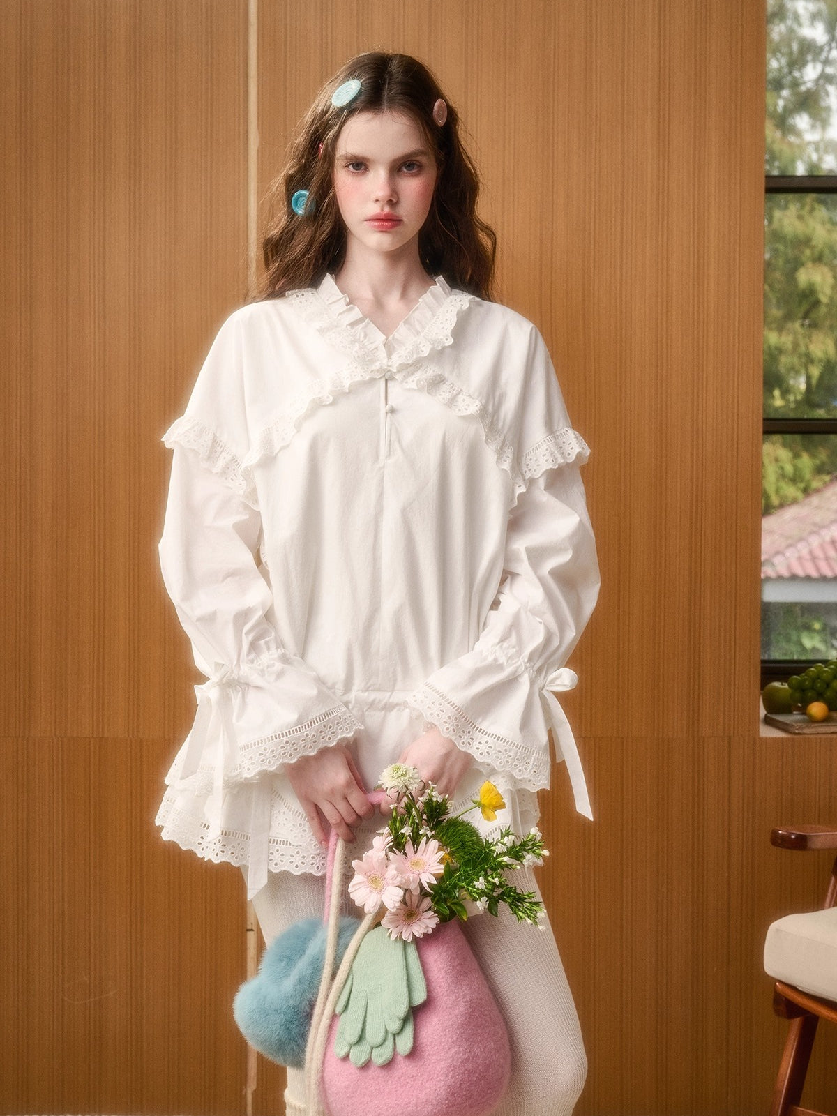 Soft Cloud Organic Cotton Embroidered Dress