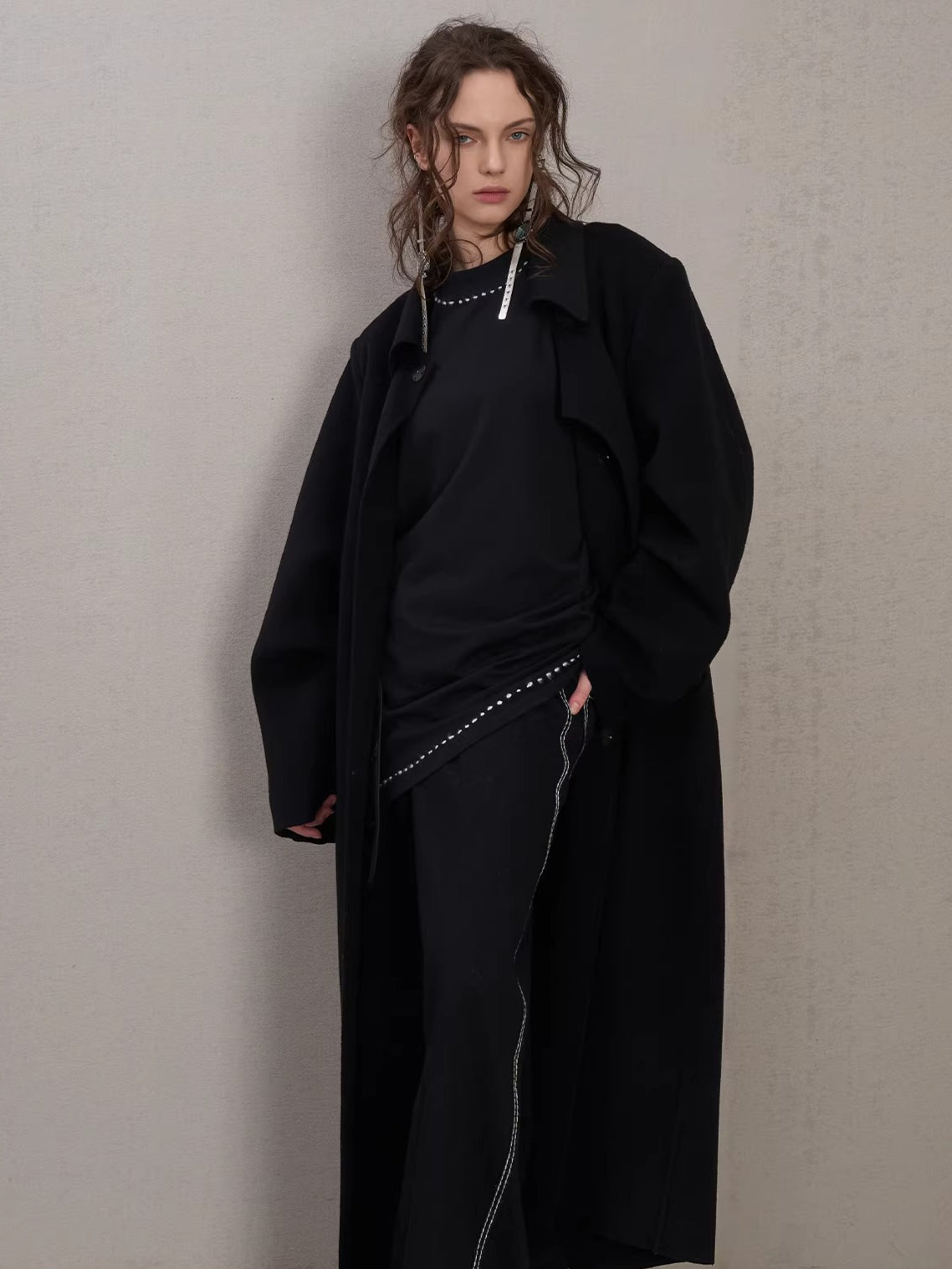 Double-Faced Wool Long Coat