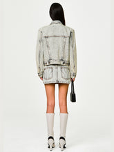 Classic Cross Angled Denim Skirt - CHINASQUAD