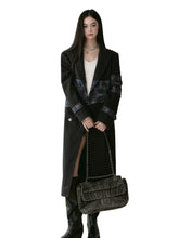 Wool Blend Plaid Patchwork French Coat - CHINASQUAD