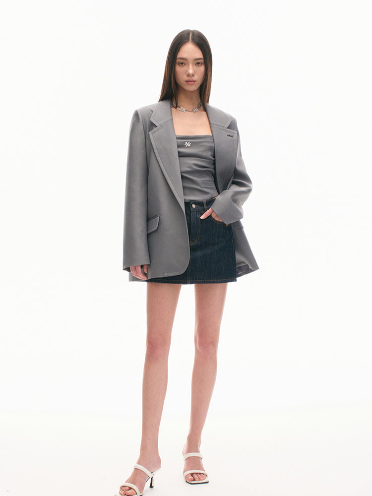 Loose Fit Genuine Two-piece Structured Shirt - CHINASQUAD