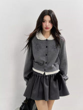Crochet White Doll Collar Cardigan - CHINASQUAD