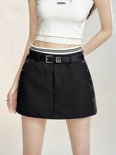 Black & Gray High-waisted Vintage-style Skirt - CHINASQUAD
