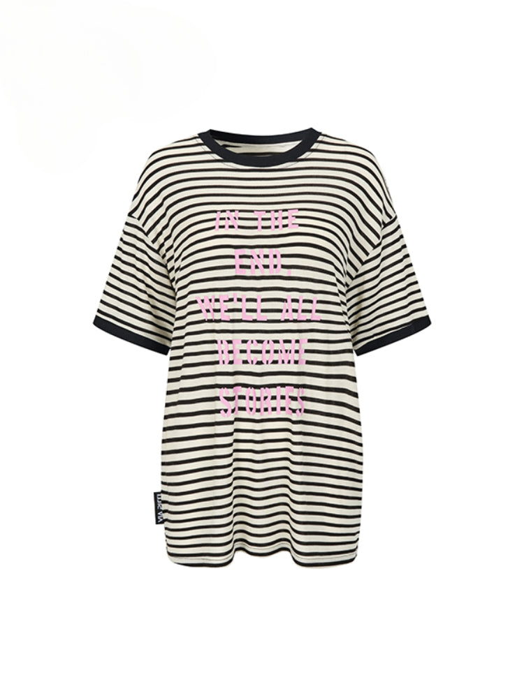 Floral Print Round Neck Short-Sleeve T-shirt  - CHINASQUAD