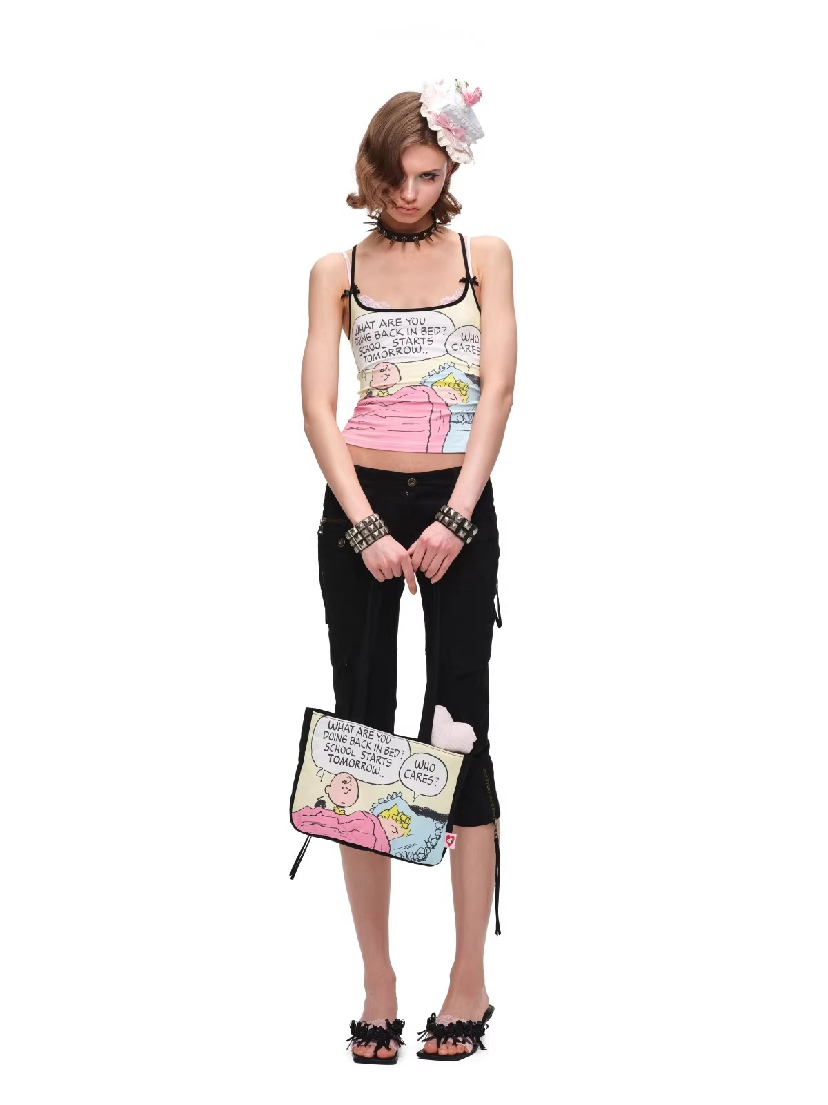 Snoopy Graphic Quilted Shoulder Bag