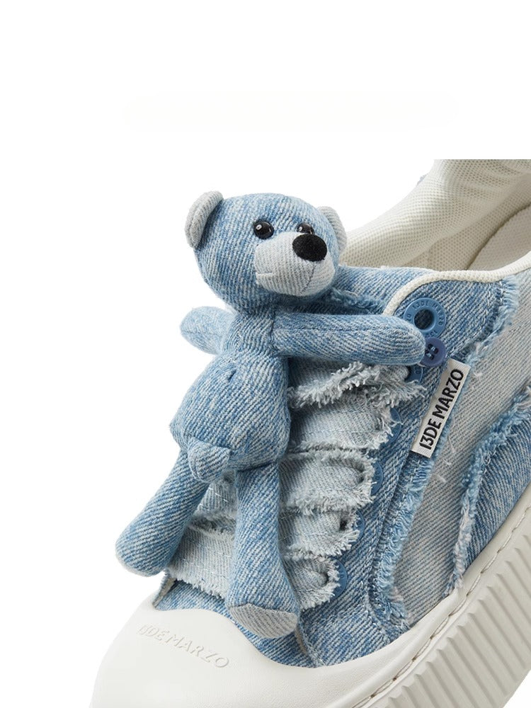 Bear Denim Biscuits Sneakers - CHINASQUAD
