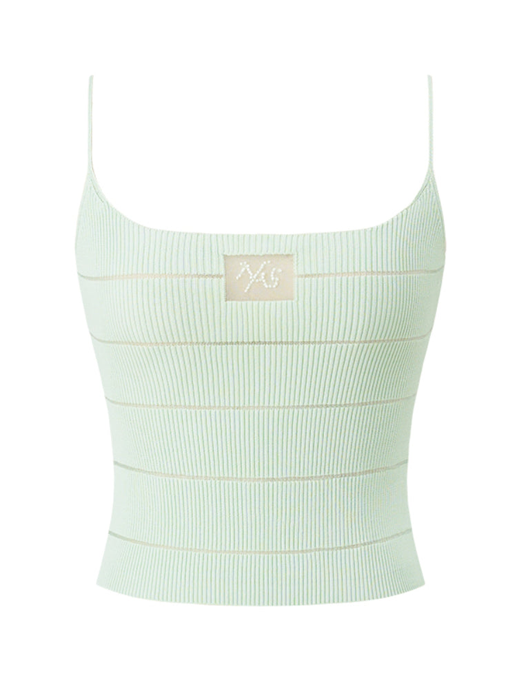 Ice Feel Striped Knit Vest - CHINASQUAD