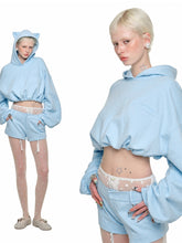 Cat Paw Cropped Hoodie - CHINASQUAD