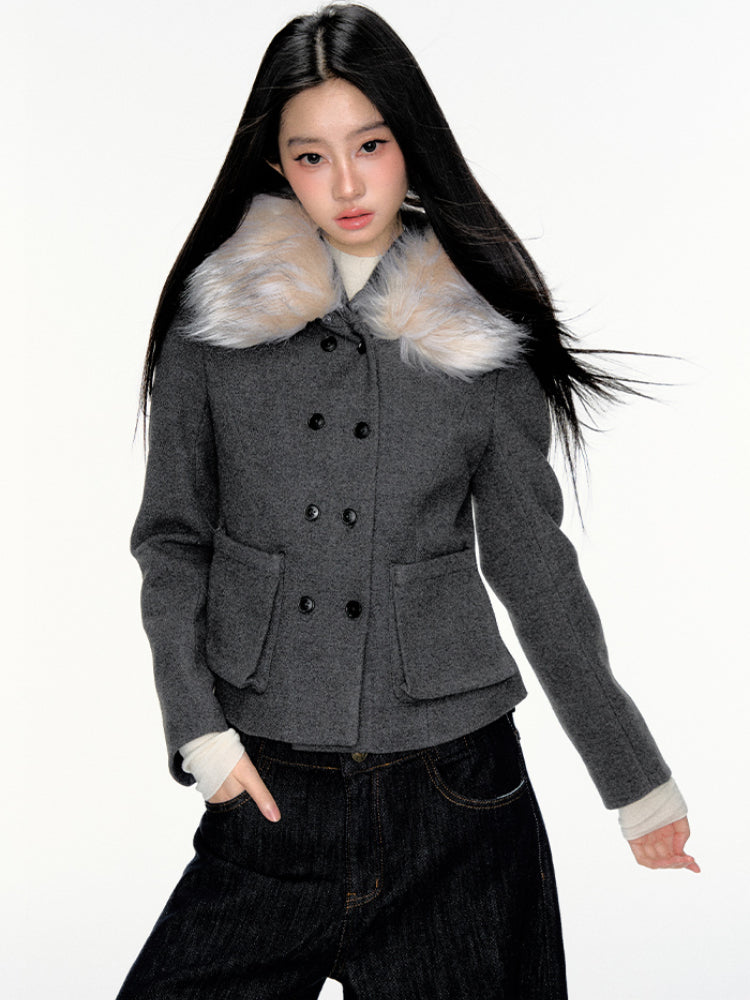 Grey Short Down Jacket - CHINASQUAD
