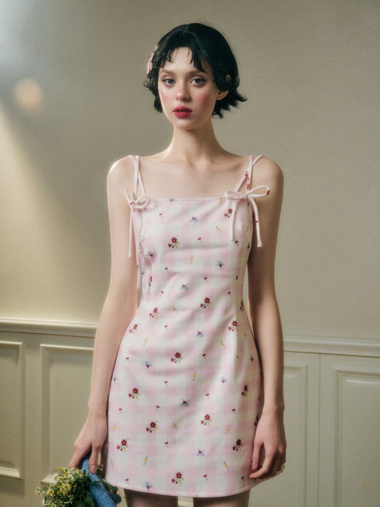 Strappy Floral Print Dress - CHINASQUAD