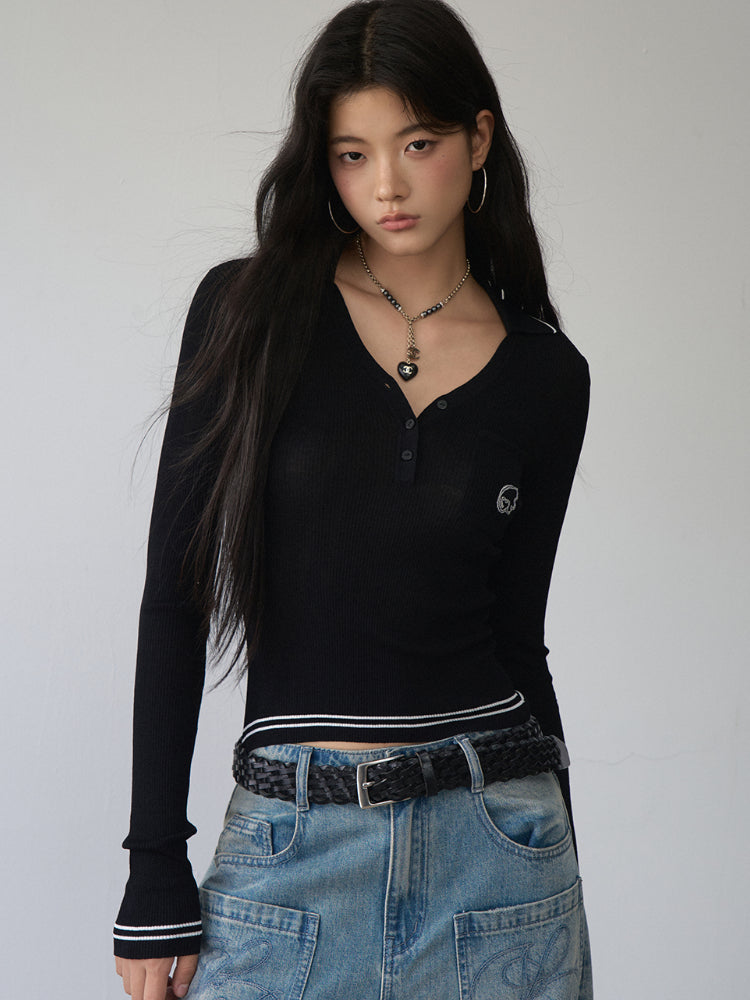 Contrast-colored Stripe Heart-wing T-shirt & Shorts Set - CHINASQUAD