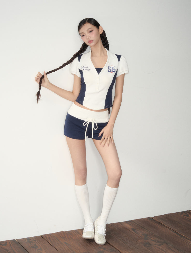 White Jersey-Style Polo & Shorts Set - CHINASQUAD