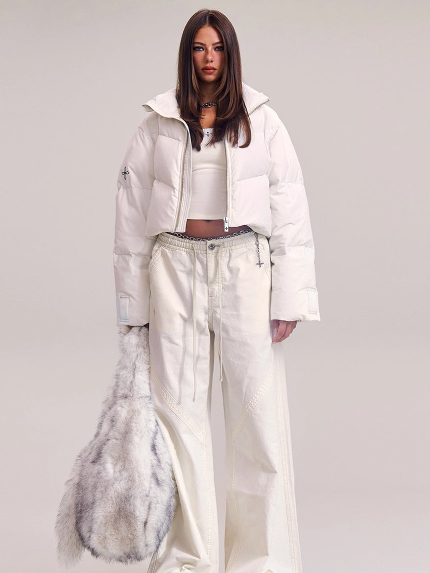 Desert Cross Cropped Down Jacket