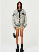 Vintage Black Washed Denim Jacket - CHINASQUAD