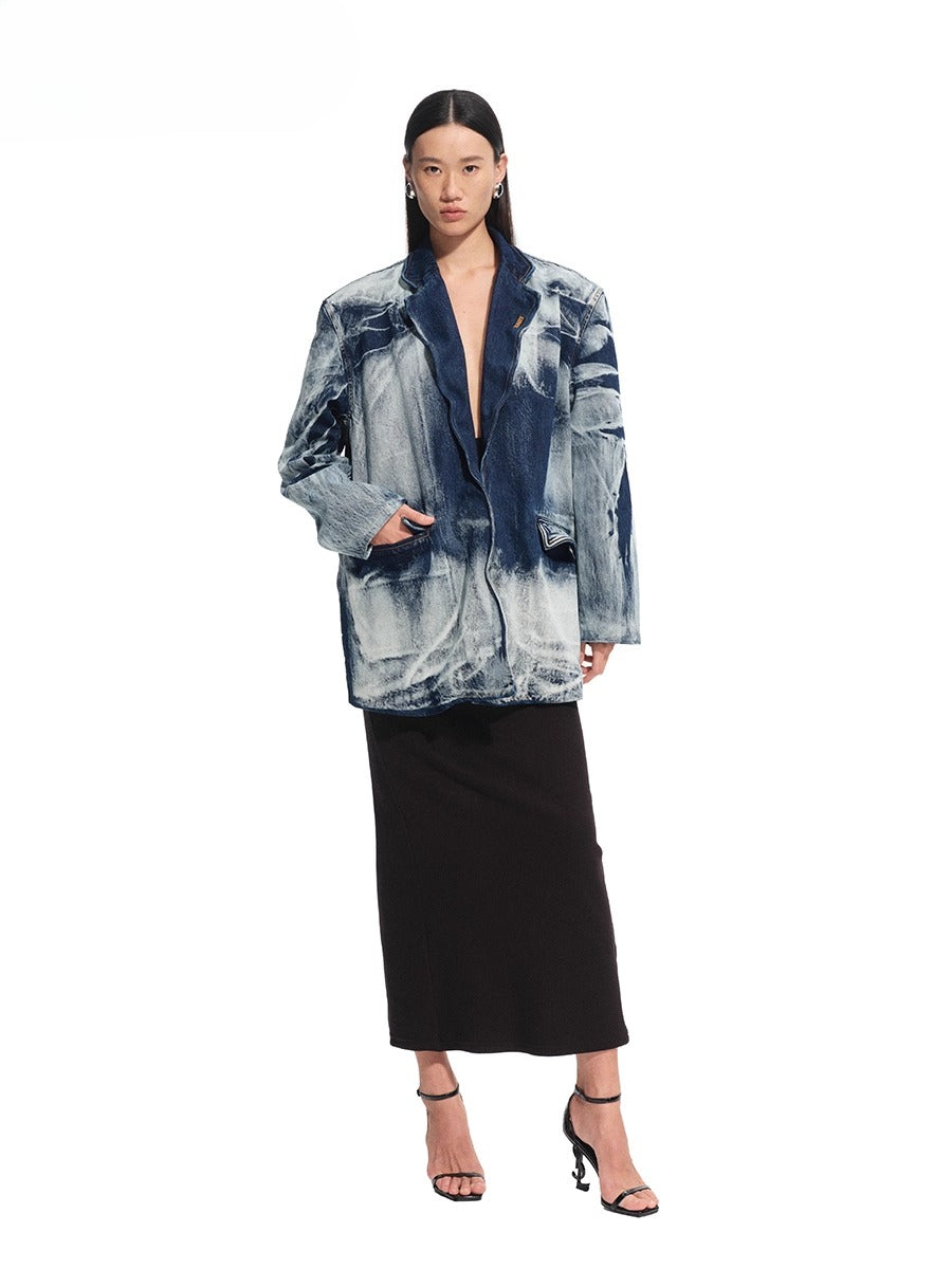 "Feria Series" Volcano Denim Blazer - CHINASQUAD