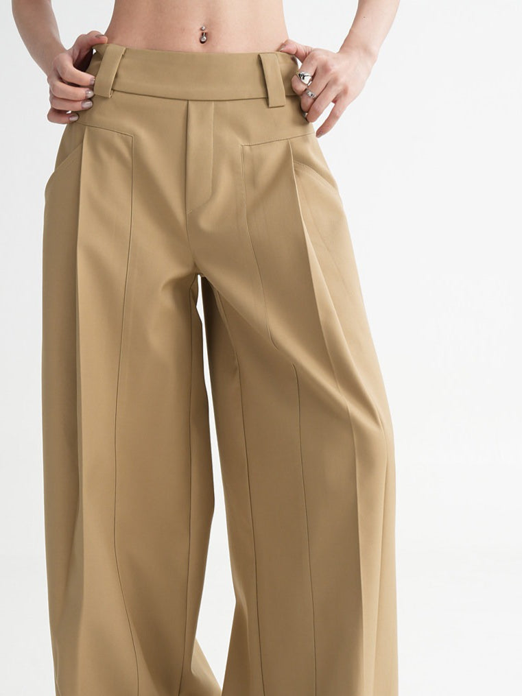 Relaxed Wide-Leg Tailored Trousers