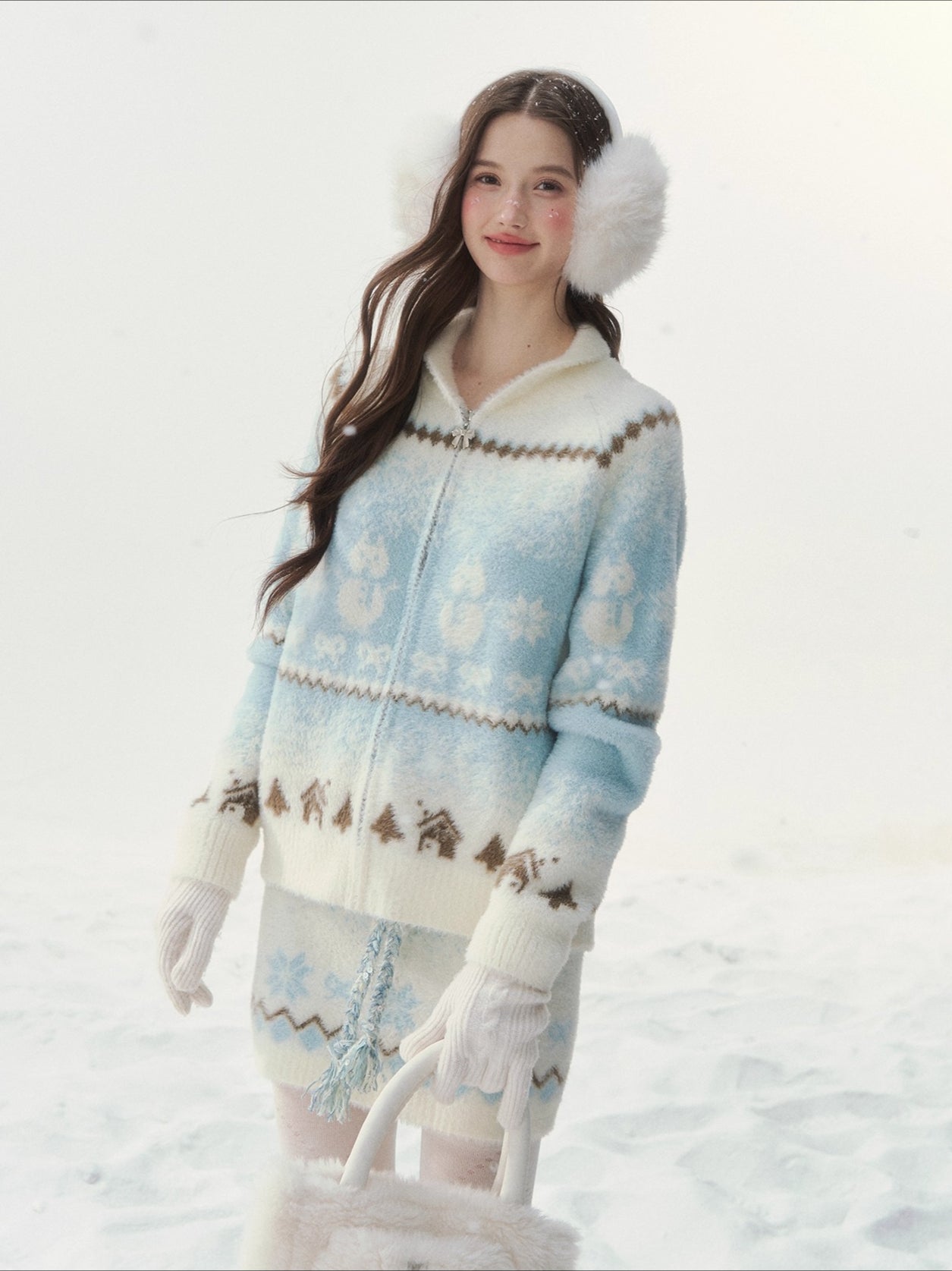 Snow Cabin Knit Sweater & Skirt Set