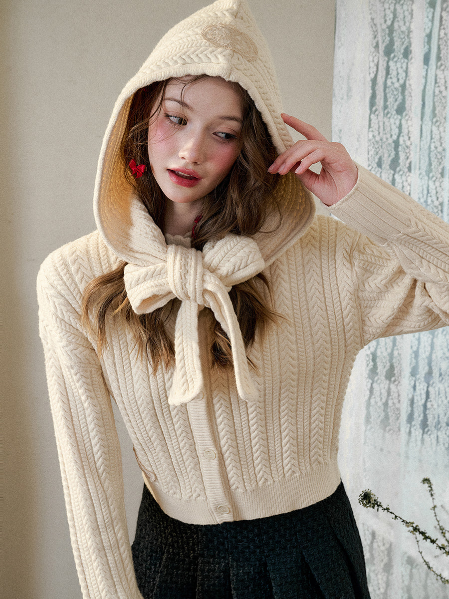 Galaxy Wonder Fluffy Bow Knit Hat - CHINASQUAD