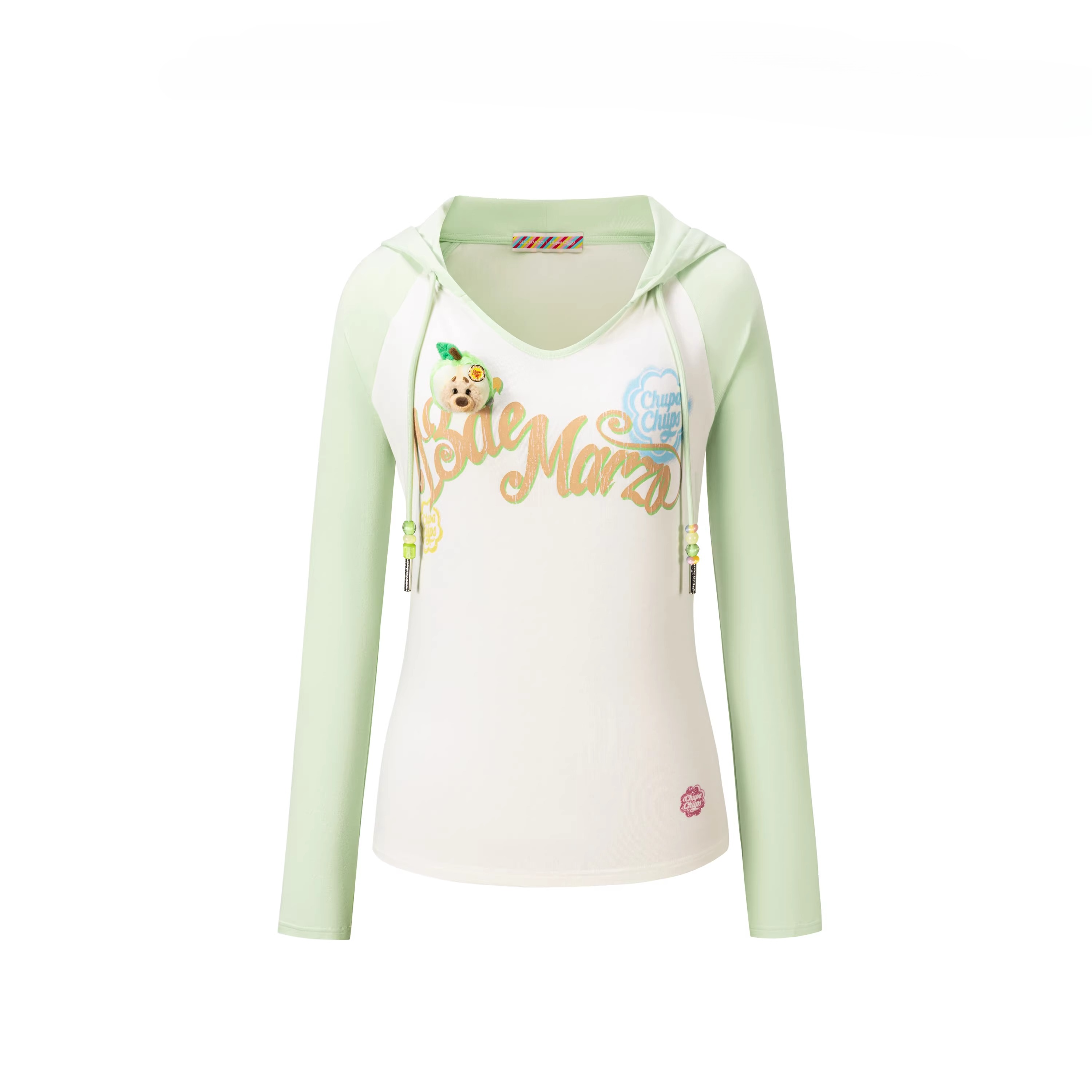Raglan Sleeve Hooded Long Sleeve Tee