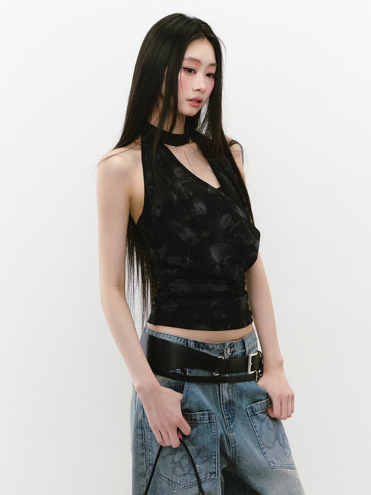 Chain Choker Neckline Waist Cinching Vest - CHINASQUAD