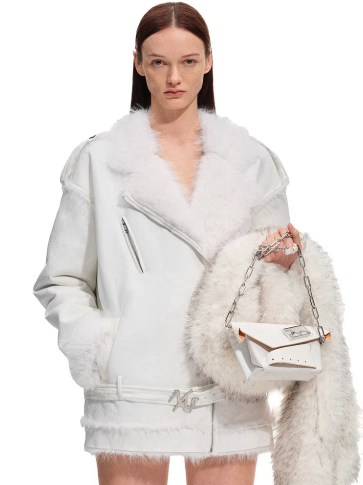 Polar Eco Faux Leather Fur Jacket