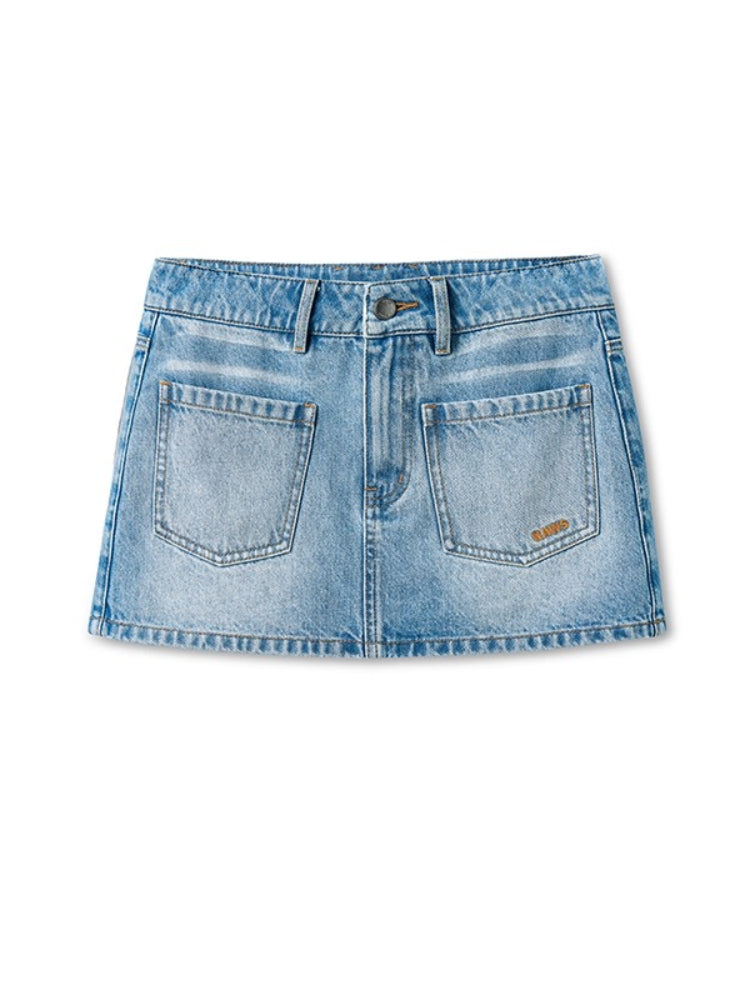 "Caracal Series" Washed Mini Skirt - CHINASQUAD