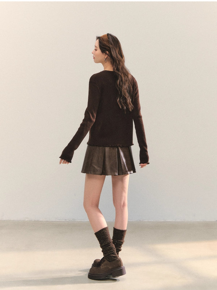 Ruffle Versatile Knitted Cardigans