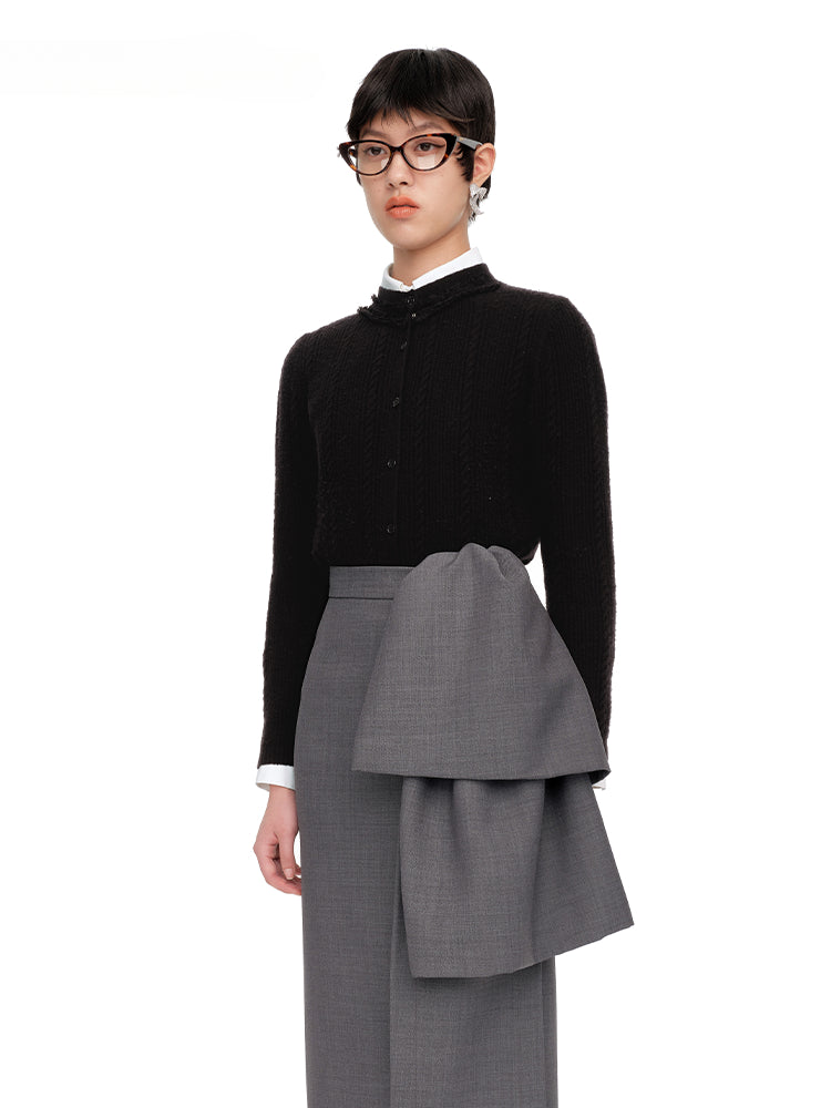 Cable Knit Cardigan - CHINASQUAD