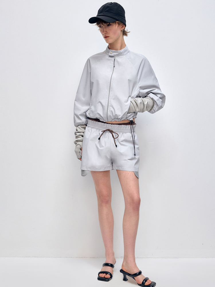 Color Block Outdoor Sports Jacket & Shorts Set - CHINASQUAD