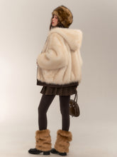 Reversible Plaid Faux Fur Coat - CHINASQUAD