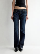 Washed Ultra Low Waist Straight Leg Jeans - CHINASQUAD