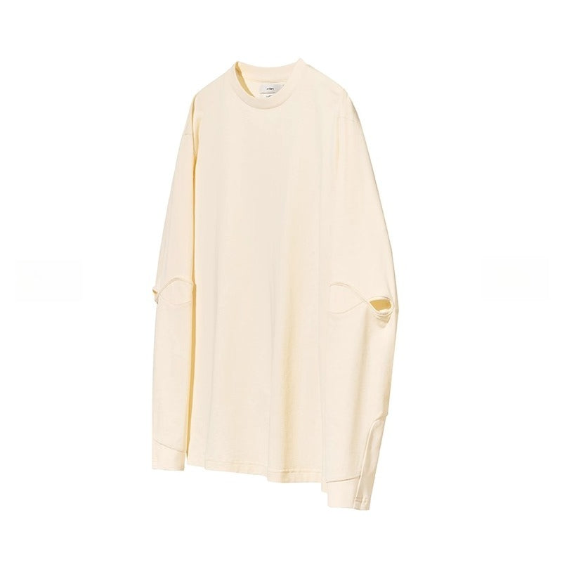 Disjointed Structure Long Sleeve T-Shirt - CHINASQUAD