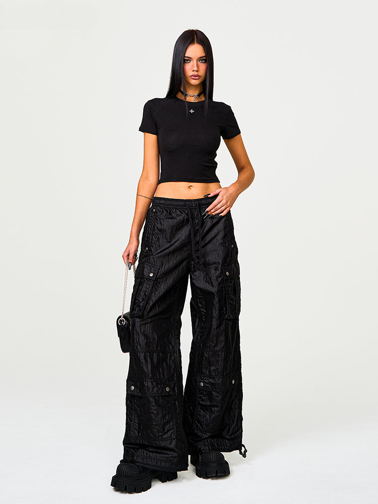 Black Lightning Wide-Leg Pants - CHINASQUAD