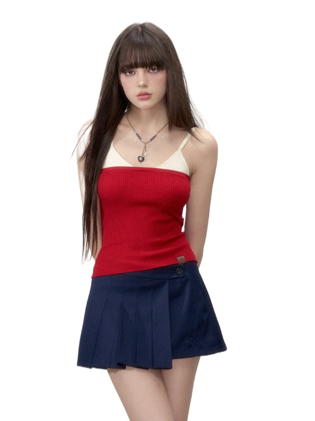 Color-Block Spliced Strap Vest - CHINASQUAD