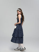 Plaid Asymmetric Sleeveless Vest Dress - CHINASQUAD
