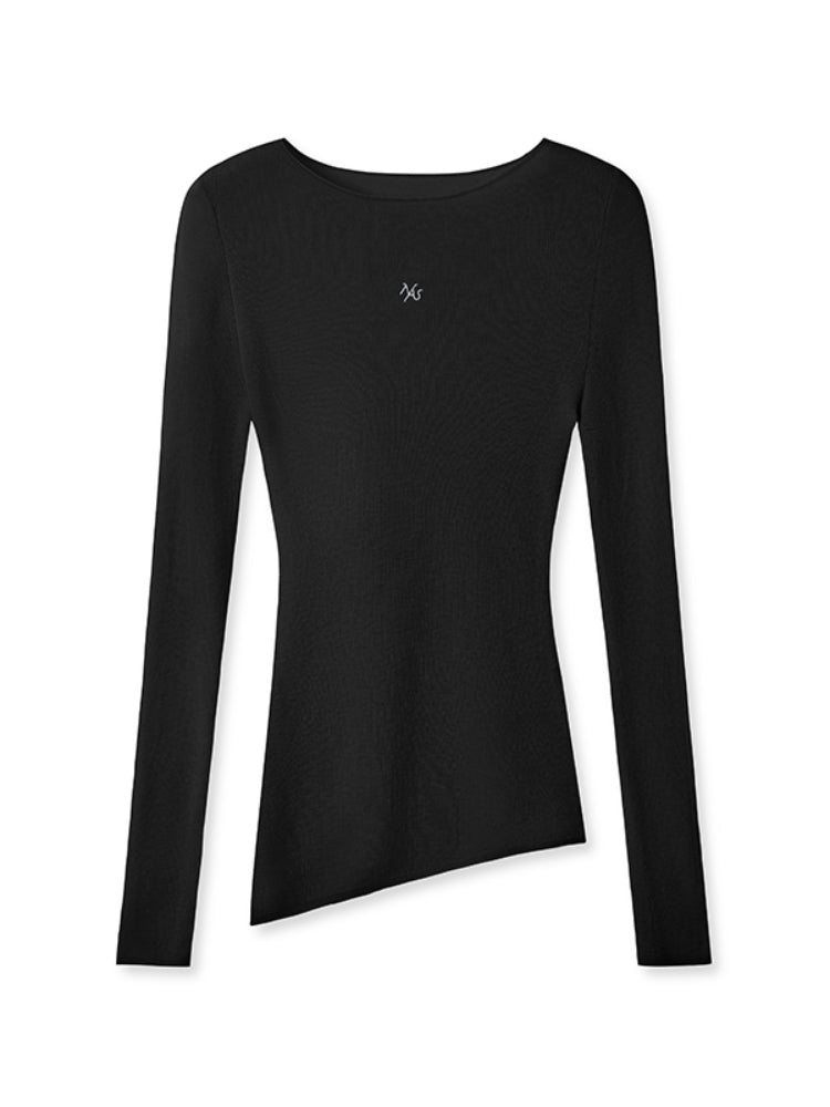 Wool Thin Crewneck Long-sleeve Blouse - CHINASQUAD