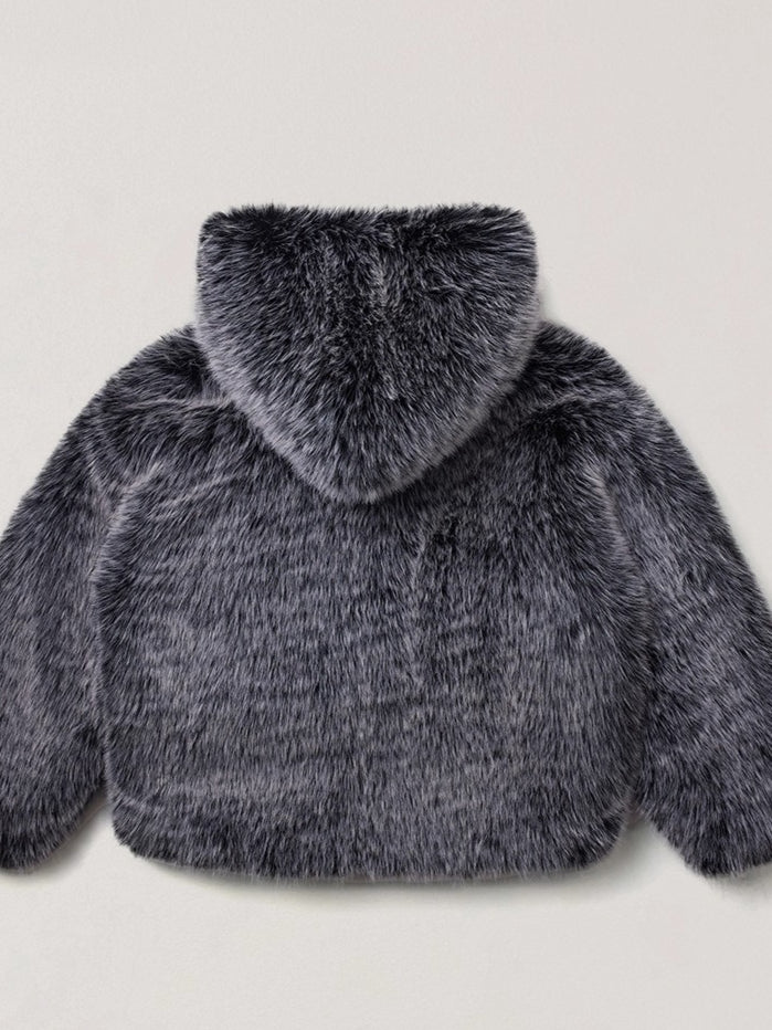 Cross Relic Oversized Faux Fur Hoodie