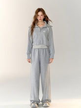 Two-Piece Embroidered Cropped Hoodie - CHINASQUAD