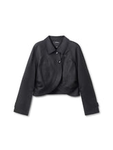 Twill Raglan Sleeve Overlap Placket Collar Jacket - CHINASQUAD